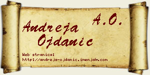Andreja Ojdanić vizit kartica